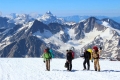 20 Вид с южных склонов Эльбруса на часть Главного Кавказского хребта