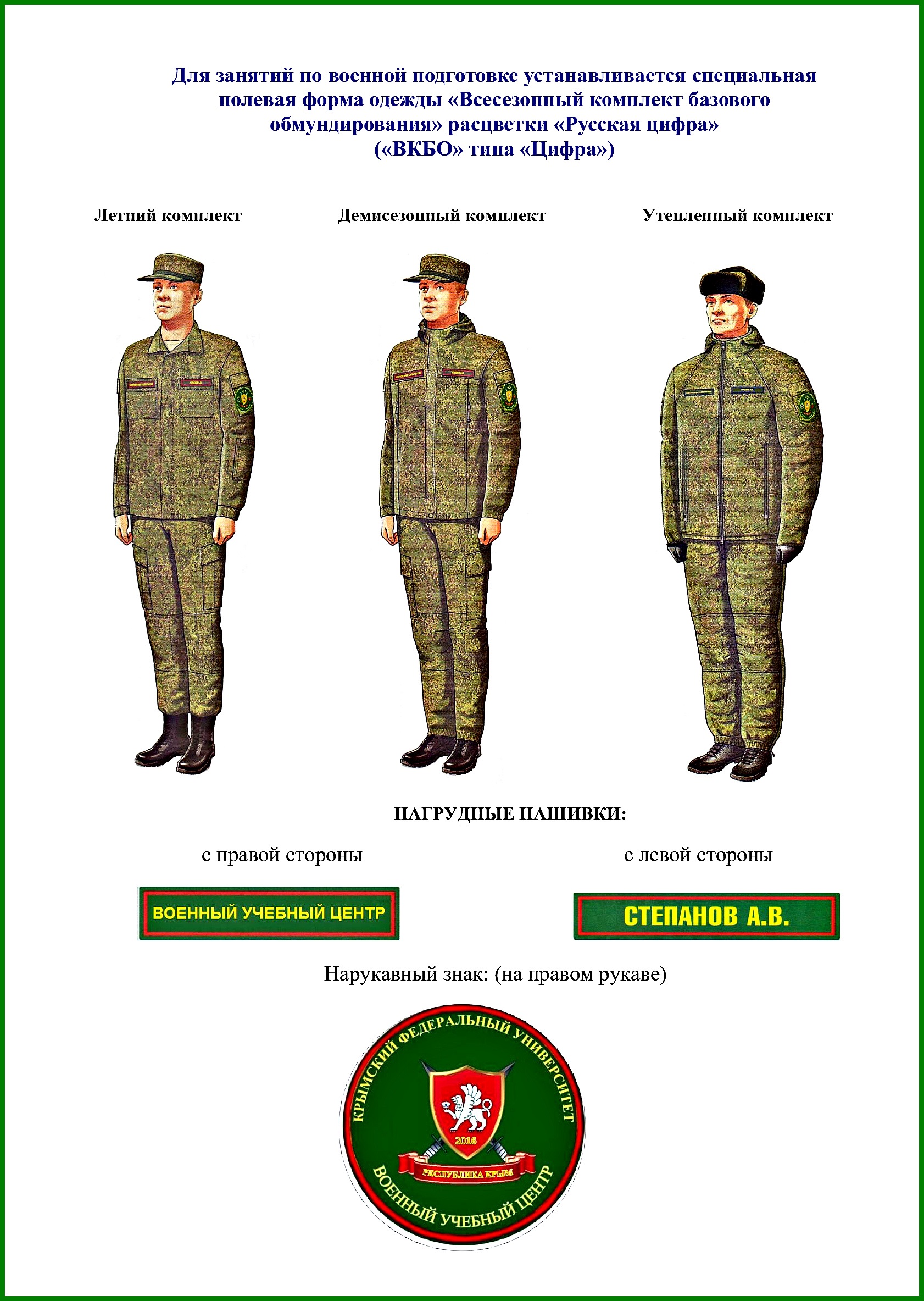 Форма одежды 4 для военнослужащих
